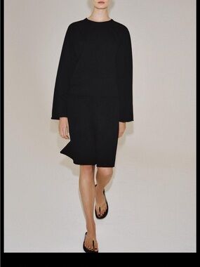 Zara Black cotton shorts with jawstring
